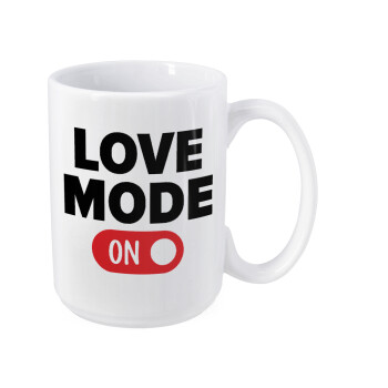 LOVE MODE ON, Κούπα Mega, κεραμική, 450ml