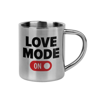 LOVE MODE ON, Mug Stainless steel double wall 300ml