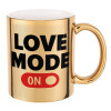 Mug ceramic, gold mirror, 330ml