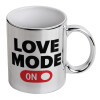 Mug ceramic, silver mirror, 330ml