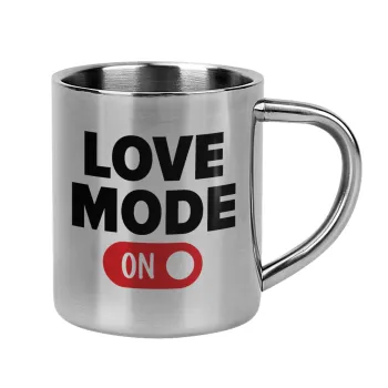 LOVE MODE ON, Κούπα Ανοξείδωτη διπλού τοιχώματος 300ml