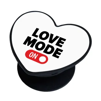 LOVE MODE ON, Phone Holders Stand  καρδιά Μαύρο Βάση Στήριξης Κινητού στο Χέρι