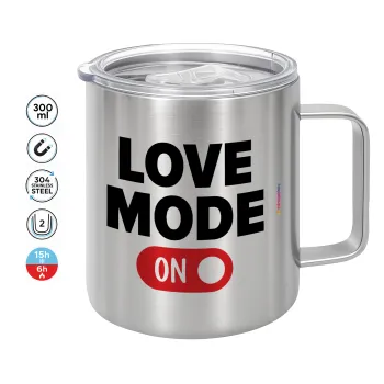 LOVE MODE ON, Κούπα Ανοξείδωτη διπλού τοιχώματος 300ml
