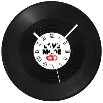LOVE MODE ON, Ρολόι τοίχου Βινύλιο (30cm)