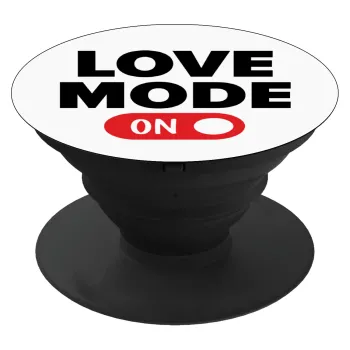 LOVE MODE ON, Phone Holders Stand  Black Hand-held Mobile Phone Holder