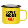 Metallic enamel MATT Yellow cup 360ml