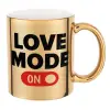 Mug ceramic, gold mirror, 330ml
