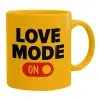 Ceramic coffee mug yellow, 330ml