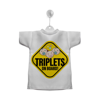Triplets on board babys, Σήμα μπλουζάκι με βεντούζα για αυτοκίνητο