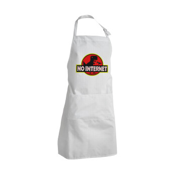No internet, Adult Chef Apron (with sliders and 2 pockets)