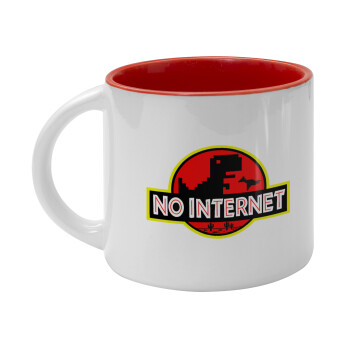 No internet, Κούπα κεραμική 400ml Λευκή/Κόκκινη