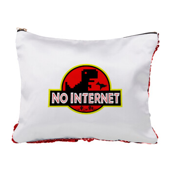 No internet, Τσαντάκι νεσεσέρ με πούλιες (Sequin) Κόκκινο