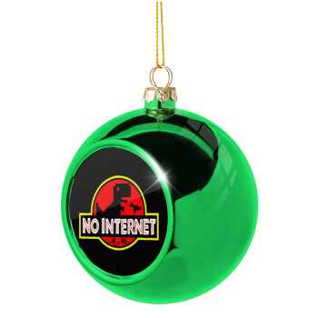 No internet, Χριστουγεννιάτικη μπάλα δένδρου Πράσινη 8cm