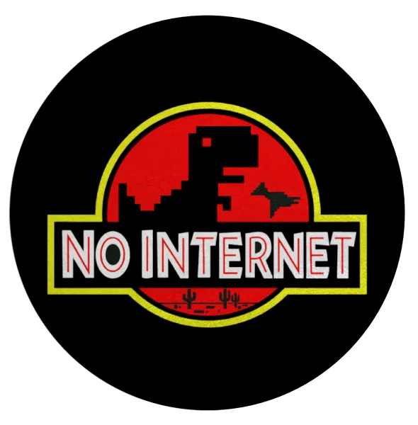 No internet — Round glass cutting board (30cm)