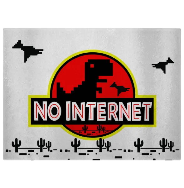 No internet — Glass cutting board (38x28cm)