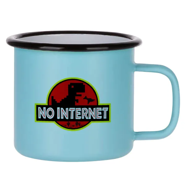 No internet — Κούπα Μεταλλική εμαγιέ ΜΑΤ σιέλ 360ml