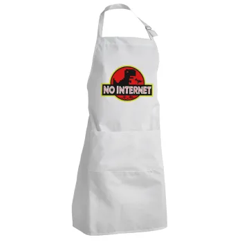 No internet, Adult Chef Apron (with sliders and 2 pockets)