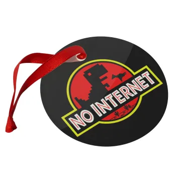 No internet, Christmas ornament glass 9cm
