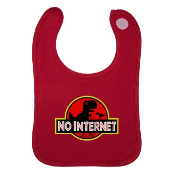 No internet, Σαλιάρα με Σκρατς Κόκκινη 100% Organic Cotton (0-18 months)