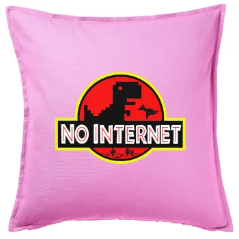 No internet, Sofa cushion Pink 50x50cm includes filling