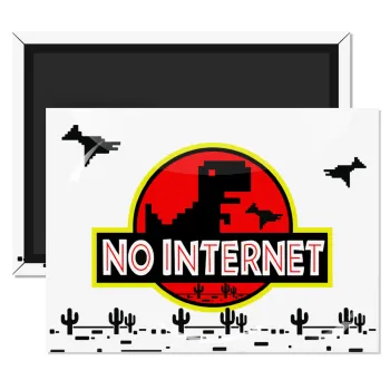 No internet, Ορθογώνιο μαγνητάκι ψυγείου διάστασης 9x6cm