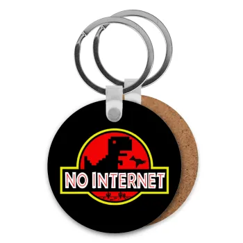 No internet, Μπρελόκ Ξύλινο στρογγυλό MDF Φ5cm