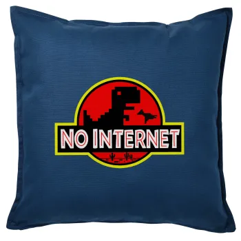 No internet, Sofa cushion Blue 50x50cm includes filling