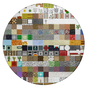 Minecraft blocks, Επιφάνεια κοπής γυάλινη στρογγυλή (30cm)