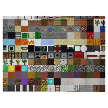 Minecraft blocks, Επιφάνεια κοπής γυάλινη (38x28cm)