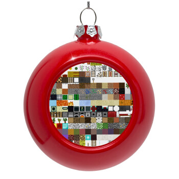 Minecraft blocks, Red Christmas tree ornament bauble 8cm