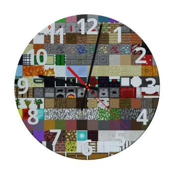 Minecraft blocks, Ρολόι τοίχου γυάλινο (30cm)
