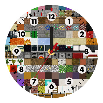 Minecraft blocks, Wooden wall clock (20cm)