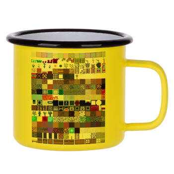 Minecraft blocks, Κούπα Μεταλλική εμαγιέ ΜΑΤ Κίτρινη 360ml