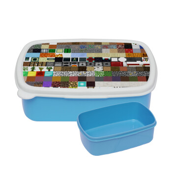 Minecraft blocks, ΜΠΛΕ παιδικό δοχείο φαγητού (lunchbox) πλαστικό (BPA-FREE) Lunch Βox M18 x Π13 x Υ6cm