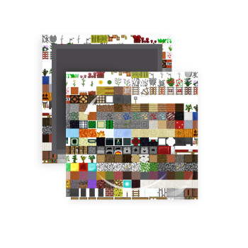 Minecraft blocks, Μαγνητάκι ψυγείου τετράγωνο διάστασης 5x5cm