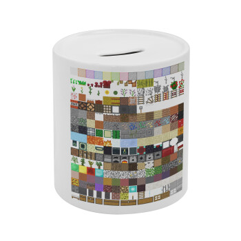 Minecraft blocks, Κουμπαράς πορσελάνης με τάπα