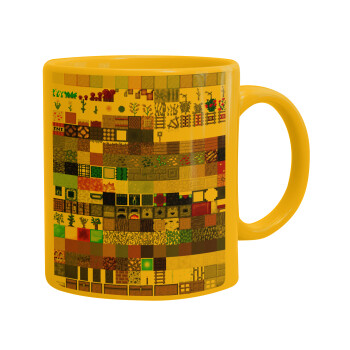 Minecraft blocks, Κούπα, κεραμική κίτρινη, 330ml (1 τεμάχιο)