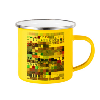 Minecraft blocks, Κούπα Μεταλλική εμαγιέ Κίτρινη 360ml