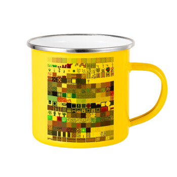 Minecraft blocks, Yellow Enamel Metallic Cup 360ml