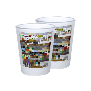 Minecraft blocks, Σφηνοπότηρα γυάλινα 45ml του πάγου (2 τεμάχια)
