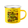 Yellow Enamel Metallic Cup 360ml