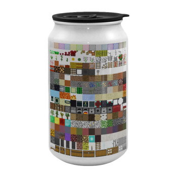 Minecraft blocks, Κούπα ταξιδιού μεταλλική με καπάκι (tin-can) 500ml