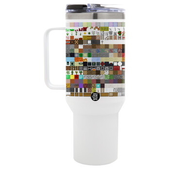 Minecraft blocks, Mega Stainless steel Tumbler with lid, double wall 1,2L