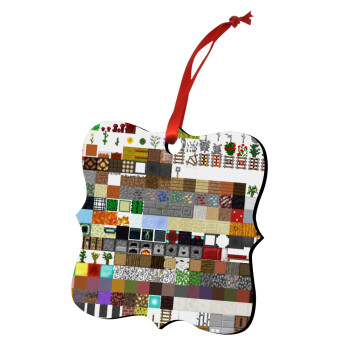 Minecraft blocks, Christmas ornament polygon wooden 7.5cm