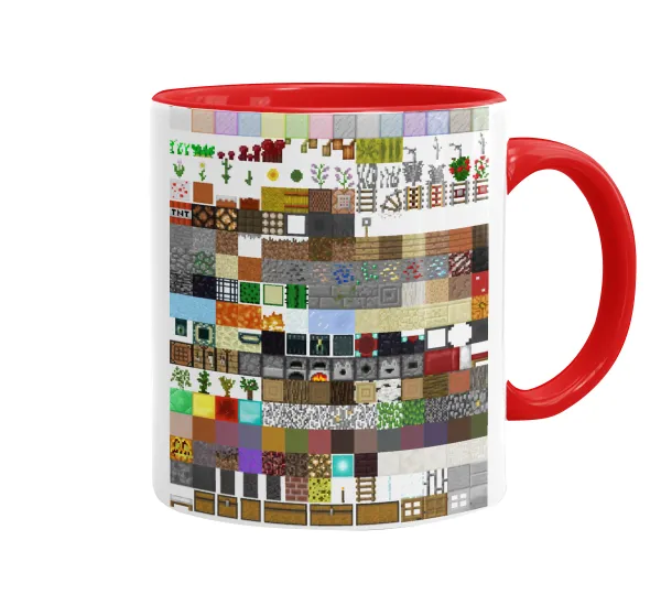 Minecraft blocks — Mug colored red, ceramic, 330ml