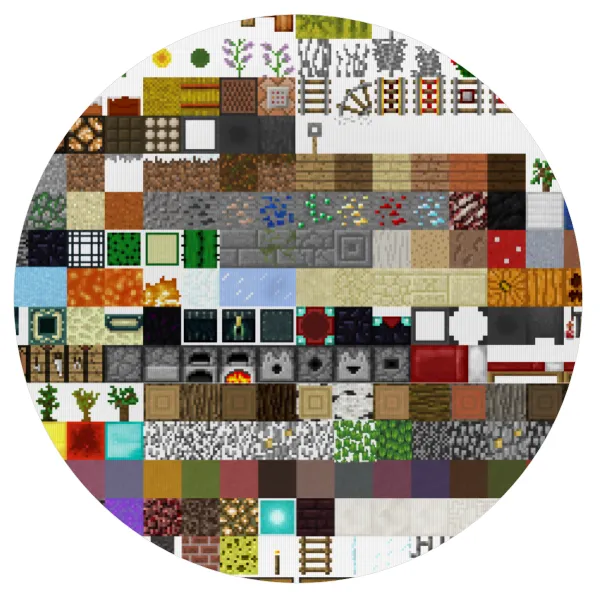 Minecraft blocks — Mousepad Στρογγυλό 20cm