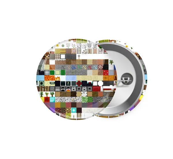 Minecraft blocks — Pin badge, 5.9cm