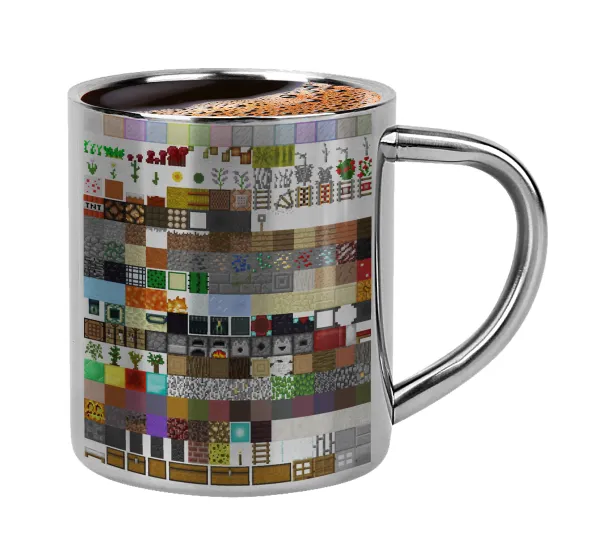 Minecraft blocks — Κουπάκι μεταλλικό διπλού τοιχώματος για espresso (220ml)