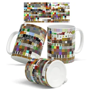 Minecraft blocks, Κούπα, κεραμική, 330ml