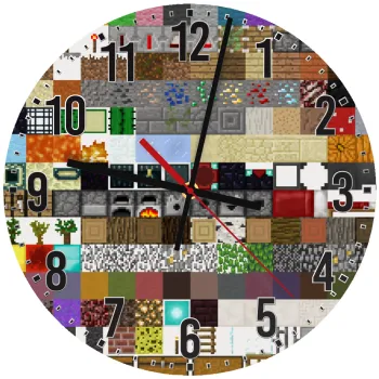 Minecraft blocks, Ρολόι τοίχου ξύλινο (30cm)